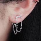 Chain Earring 1 Pair - 925 Silver - Earrings - One Size