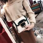 Contrast-trim Handbag