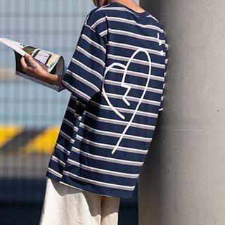 Retro Stripe Oversized Tee