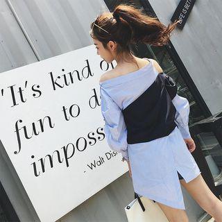 Asymmetric Panel Shirtdress