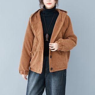Hooded Button-up Coat