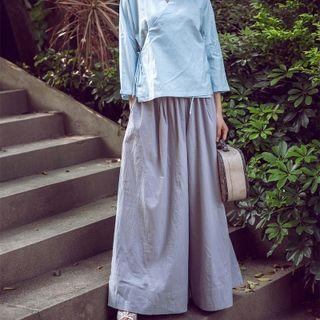 Linen-blend Wide-leg Pants