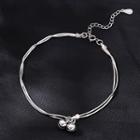 Bell Layered Sterling Silver Anklet Silver - One Size