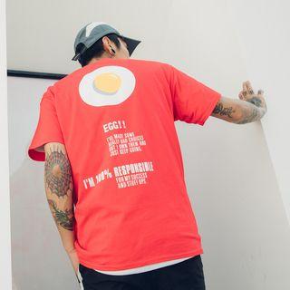 Egg Print Short Sleeve T-shirt