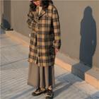 Plaid Long Blazer / Wide Leg Pants
