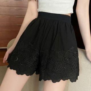 Embroidered Lounge Shorts