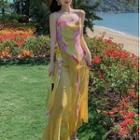 Spaghetti Strap Tie Dye Midi Sundress