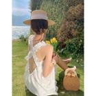 Sleeveless Cross-back Mini A-line Dress