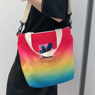 Printed Ombre Canvas Crossbody Bag
