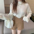 Plain Sweater / High-waist Shorts