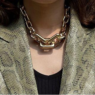 Chunky Chain Choker 1pc - Gold - One Size