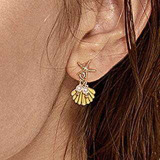925 Sterling Silver Shell Dangle Earring