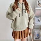 Hooded Long-sleeve Lettering Printed Sweater