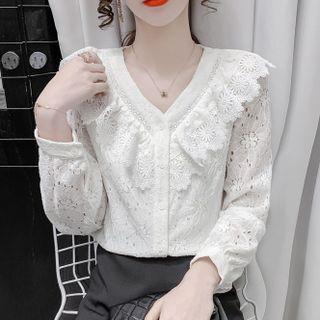 Perforated Frill Trim Top