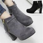 High-heel Zipped Ankle Boots