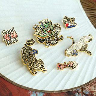 Alloy Animal / Lettering Brooch