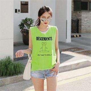 U-neck Lettering Tank Top