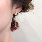 Hoop Stud Earring / Bead Dangle Earring