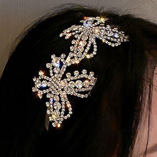 Rhinestone Headband Rhinestone - Silver - One Size