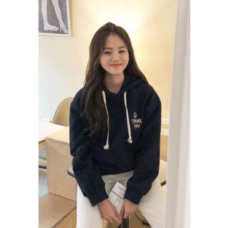 Thank You Letter Smile Emoji Hoodie Navy Blue - One Size