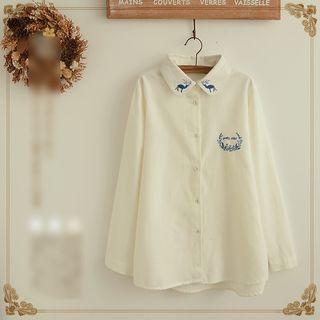 Deer Embroidered Shirt