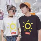 Couple Matching Sun Print T-shirt