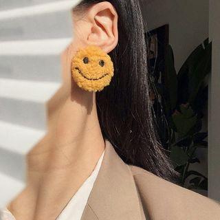 Chenille Smiley Dangle Earring