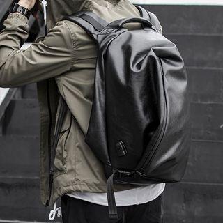 Faux Leather Backpack 6019 - One Size