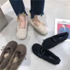 Bow Fleece Mary Jane Shoes