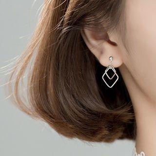 Rhombus Sterling Silver Dangle Earring