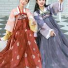 Hanfu A-line Skirt / Tie-front Jacket / Print Jacket / Shawl