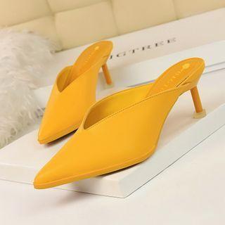 Pointy-toe Stiletto Heel Mules