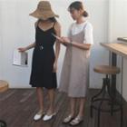 Spaghetti Strap Dress With Belt