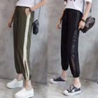 Two-tone Split Side Harem Pants