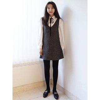 Sleeveless M Lange Wool Blend Minidress