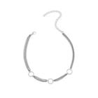 Hoop Layered Necklace C2129 - Silver - One Size