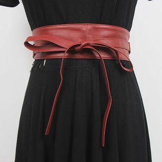 Plain Tie-strap Wide Belt