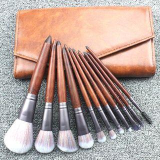 Set Of 11: Makeup Brush With Bag - Set Of 11pcs - As Shown In Figure - One Size