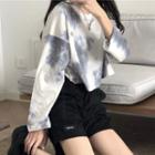 Long-sleeve Tie Dye T-shirt / Wide-leg Shorts