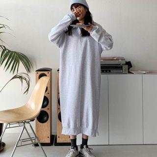 Zip-front Maxi Dress