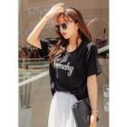 Plus Size Printed Cotton T-shirt