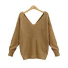 Knotted V-neck Sweater