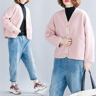 Plain V-neck Bolero