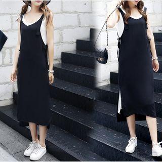 Set: Strappy Midi Dress + Tank Top