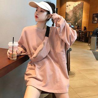 Long Sleeve Plain Pullover + Bag