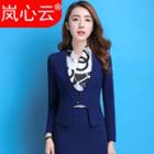 Lapelless Blazer / Set: Lapelless Blazer + Dress Pants + Skirt