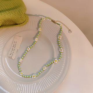 Flower Acrylic Faux Pearl Choker / Set