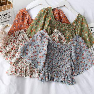 Smocked Floral Top