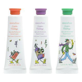 Innisfree - Perfumed Hand Cream Set 2020 Green Holidays Edition 3 Pcs