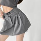 High-waist Mini Dress Skirt With Shorts In 5 Colors
